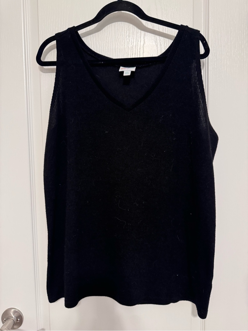 LuLaRoe Farrah Black V-Neck Knit Tank